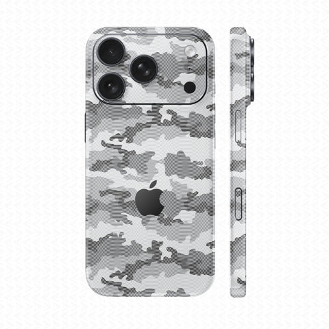 Dán Skin IPhone 17 Pro Max Vân Nổi Camo Urban Trắng | UVPT08