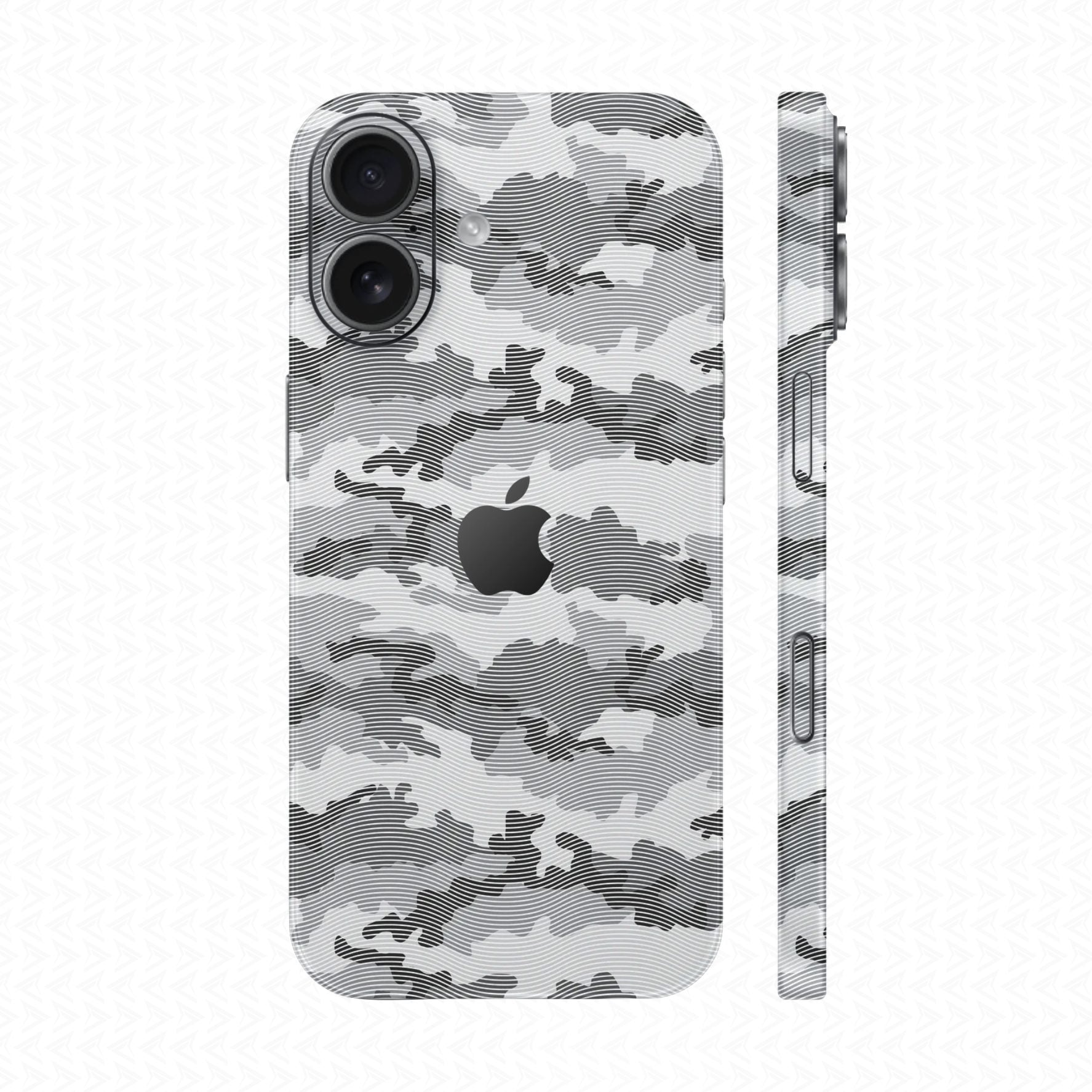 Dán Skin IPhone 17 Vân Nổi Camo Urban Trắng | UVPT08