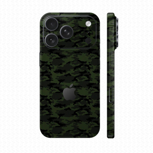 Dán Skin IPhone 17 Series Vân Nổi Camo Urban Xanh Rêu | UVPT08