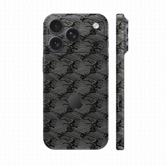Dán Skin IPhone 17 Series Vân Nổi Pattern Wave Xám | UVPT09