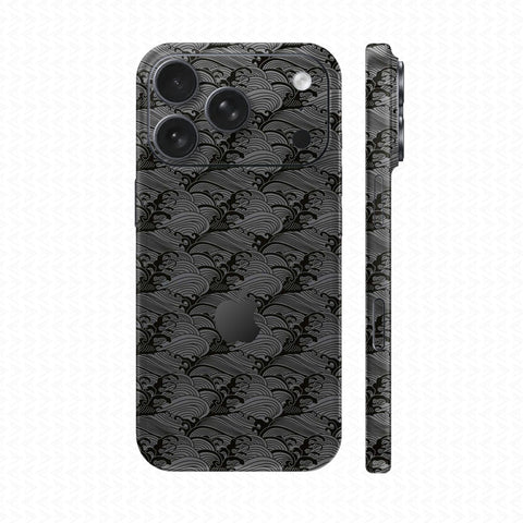 Dán Skin IPhone 17 Series Vân Nổi Pattern Wave Xám | UVPT09