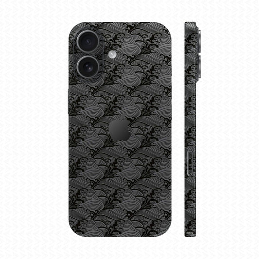 Dán Skin IPhone 17 Series Vân Nổi Pattern Wave Xám | UVPT09