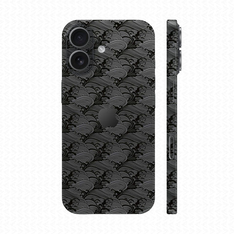 Dán Skin IPhone 17 Series Vân Nổi Pattern Wave Xám | UVPT09