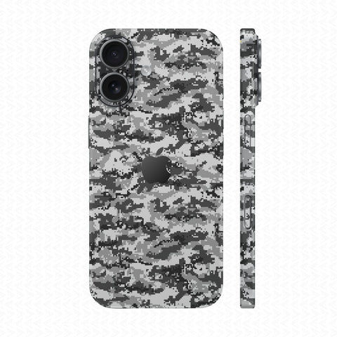 Dán Skin IPhone 17  Vân Nổi Camo Digital Trắng | UVPT11