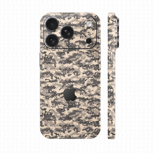 Dán Skin IPhone 17 Series Vân Nổi Camo Digital Vàng | UVPT11