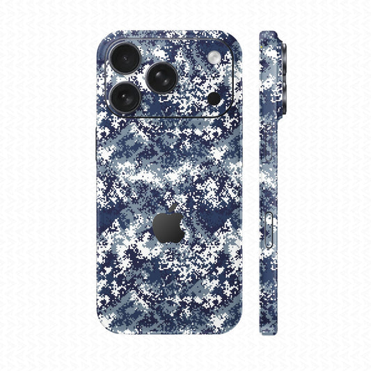 Dán Skin IPhone 17 Series Vân Nổi Camo Digital Xanh | UVPT11