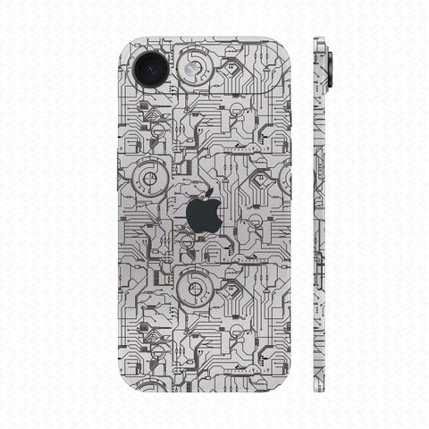 Dán Skin IPhone 17 Series Vân Nổi Vi Mạch 2023 Trắng | UVPT14