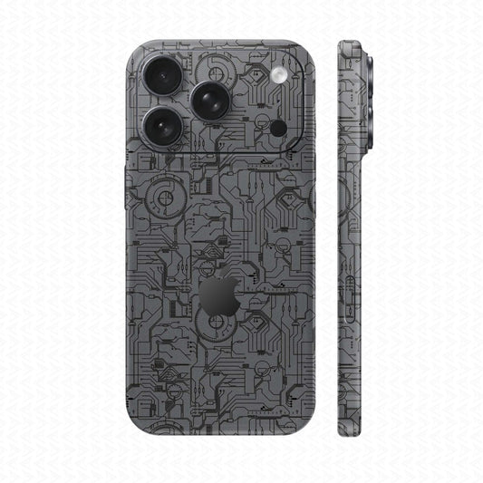 Dán Skin IPhone 17 Series Vân Nổi Vi Mạch 2023 Xám | UVPT14