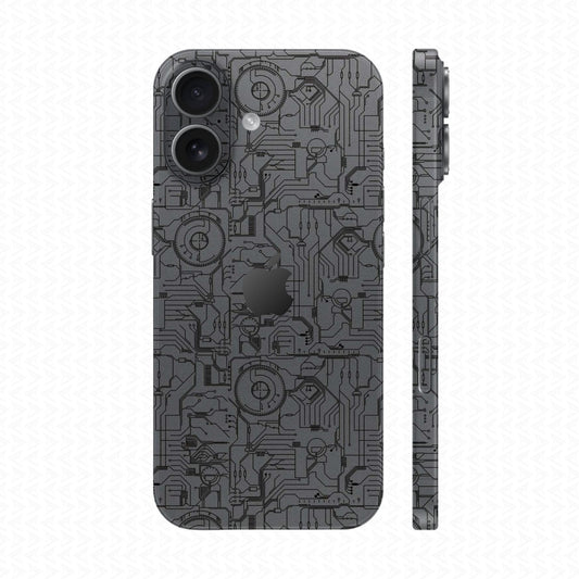Dán Skin IPhone 17 Series Vân Nổi Vi Mạch 2023 Xám | UVPT14