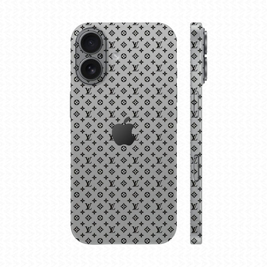 Dán Skin IPhone 17 Vân Nổi LV Bạc | UVPT16