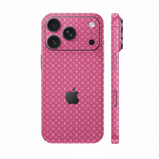 Dán Skin IPhone 17 Pro Max Vân Nổi LV Hồng | UVPT16