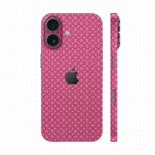 Dán Skin IPhone 17 Vân Nổi LV Hồng | UVPT16