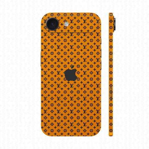 Dán Skin IPhone 17 Series Vân Nổi LV Vàng | UVPT16