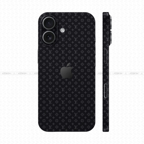 Dán Skin IPhone 17 Series Vân Nổi LV Xanh Than | UVPT16