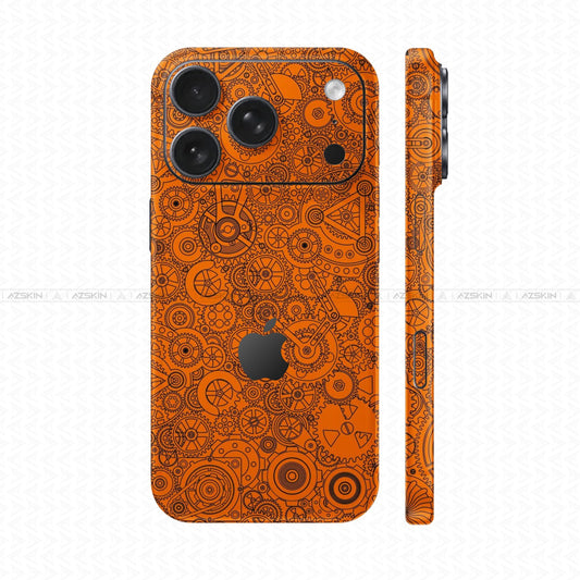Dán Skin IPhone 17 Series Vân Nổi Động Cơ Cam | UVPT18