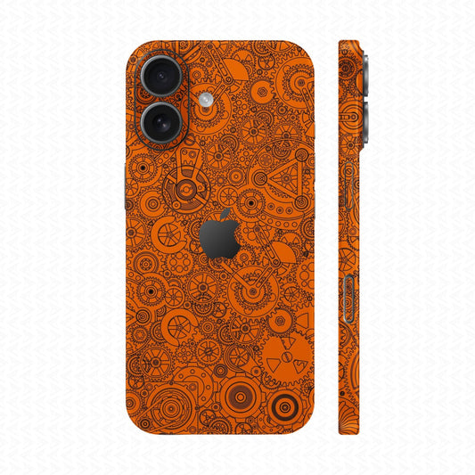 Dán Skin IPhone 17 Series Vân Nổi Động Cơ Cam | UVPT18