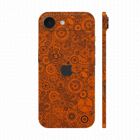 Dán Skin IPhone 17 Series Vân Nổi Động Cơ Cam | UVPT18
