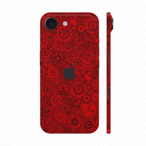 Dán Skin IPhone 17 Series Vân Nổi Động Cơ Đỏ | UVPT18