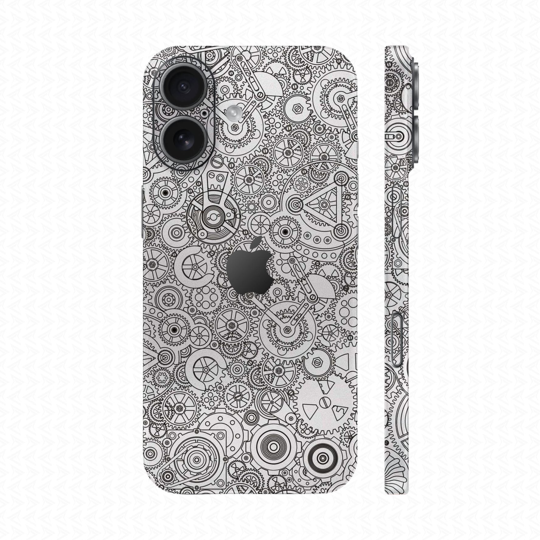 Dán Skin IPhone 17 Vân Nổi Động Cơ Trắng | UVPT18