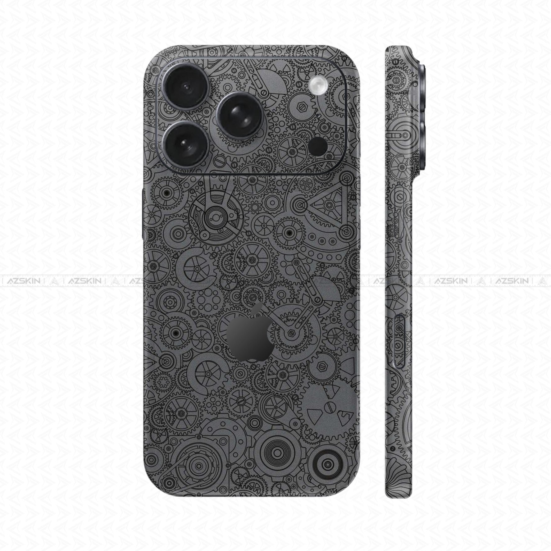 Dán Skin IPhone 17 Pro Max Vân Nổi Động Cơ Xám | UVPT18