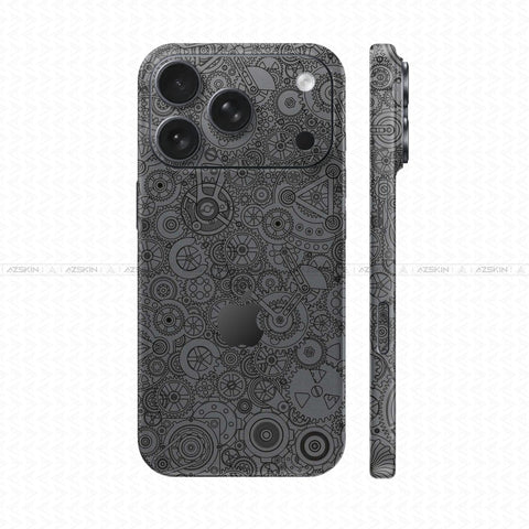 Dán Skin IPhone 17 Pro Max Vân Nổi Động Cơ Xám | UVPT18
