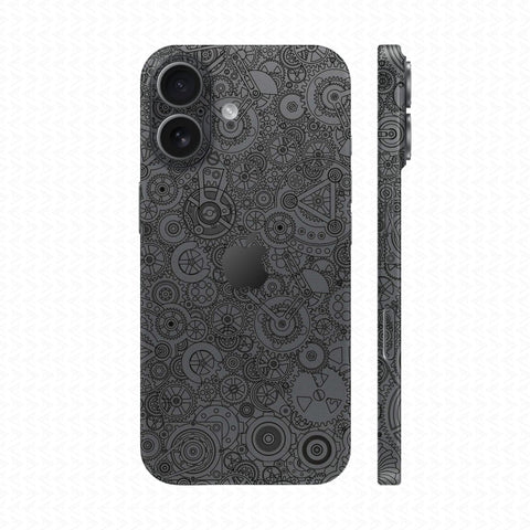 Dán Skin IPhone 17 Vân Nổi Động Cơ Xám | UVPT18