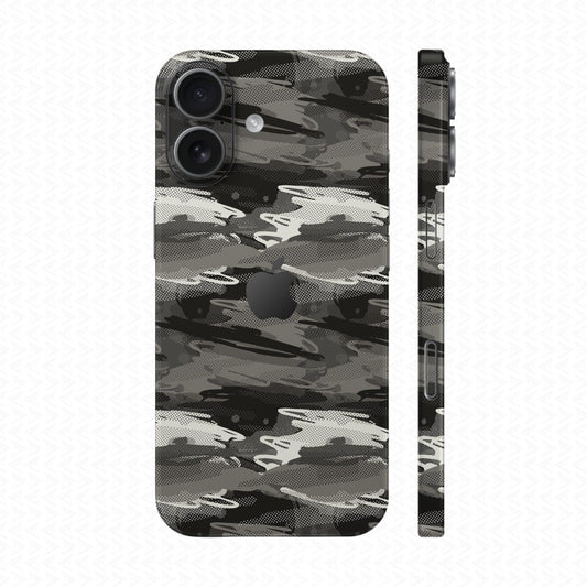 Dán Skin IPhone 17 Vân Nổi Camo Seamless Xám | UVPT23