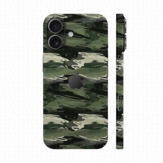 Dán Skin IPhone 17 Series Vân Nổi Camo Seamless Xanh Quân Đội | UVPT23
