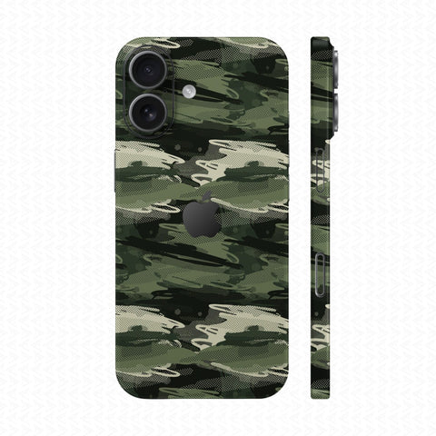 Dán Skin IPhone 17 Series Vân Nổi Camo Seamless Xanh Quân Đội | UVPT23