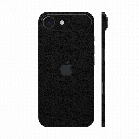 Dán Skin IPhone 17 Series Vân Nổi Pattern Machine Đen | UVPT25