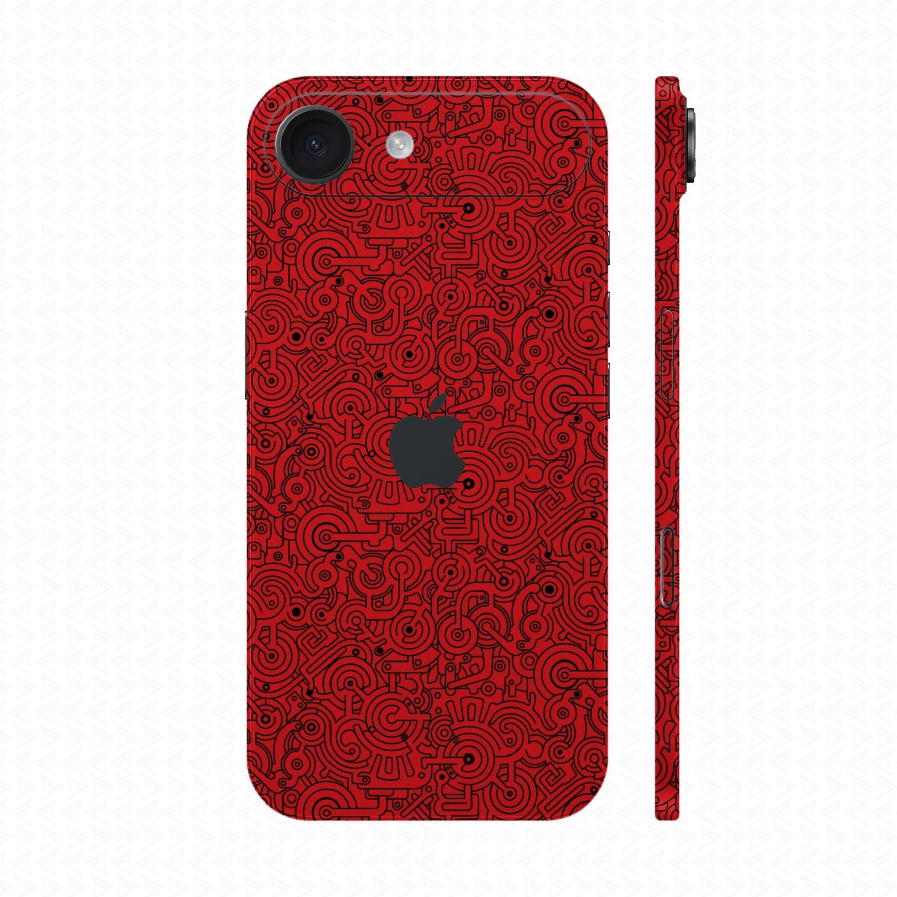 Dán Skin IPhone Air Vân Nổi Pattern Machine Đỏ | UVPT25