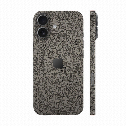 Dán Skin IPhone 17 Vân Nổi Pattern Machine Titan | UVPT25