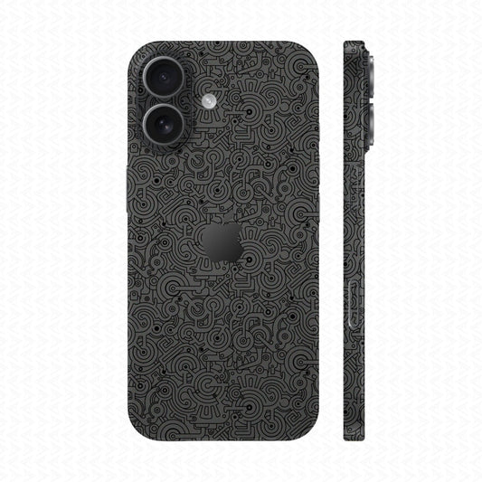 Dán Skin IPhone 17 Series Vân Nổi Pattern Machine Xám | UVPT25
