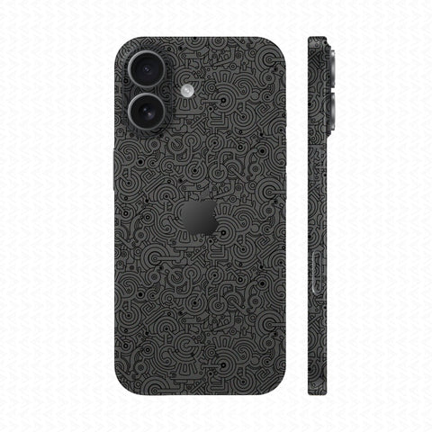Dán Skin IPhone 17 Series Vân Nổi Pattern Machine Xám | UVPT25