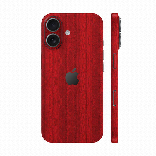 Dán Skin IPhone 17 Vân Nổi Pattern Wood Đỏ | UVPT26