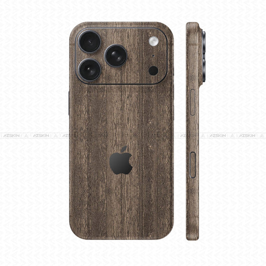 Dán Skin IPhone 17 Series Vân Nổi Pattern Wood Nâu | UVPT26