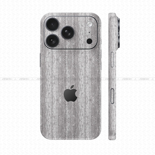 Dán Skin IPhone 17 Pro Max Vân Nổi Pattern Wood Trắng | UVPT26