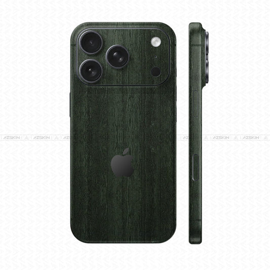 Dán Skin IPhone 17 Series Vân Nổi Pattern Wood Xanh Midnight | UVPT26