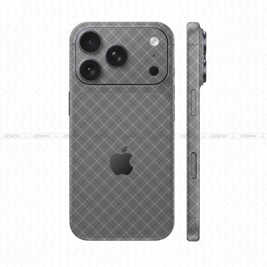 Dán Skin IPhone 17 Pro Max Vân Nổi Pattern BB Bạc | UVPT27