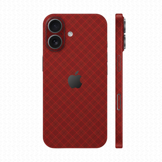 Dán Skin IPhone 17 Vân Nổi Pattern BB Đỏ | UVPT27