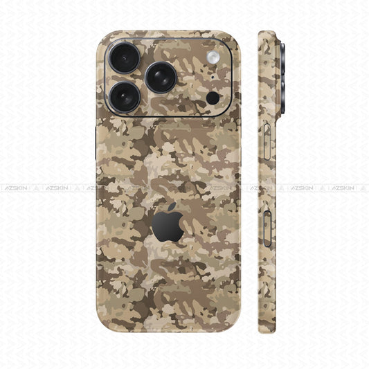 Dán Skin IPhone 17 Pro Max Vân Nổi Camo 2026 Sa Mạc | UVPT30