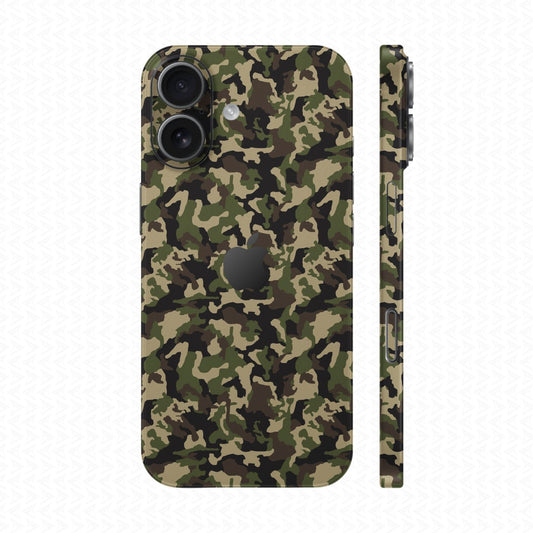 Dán Skin IPhone 17 Series Vân Nổi Camo 2026 Xanh Rằn Ri | UVPT30