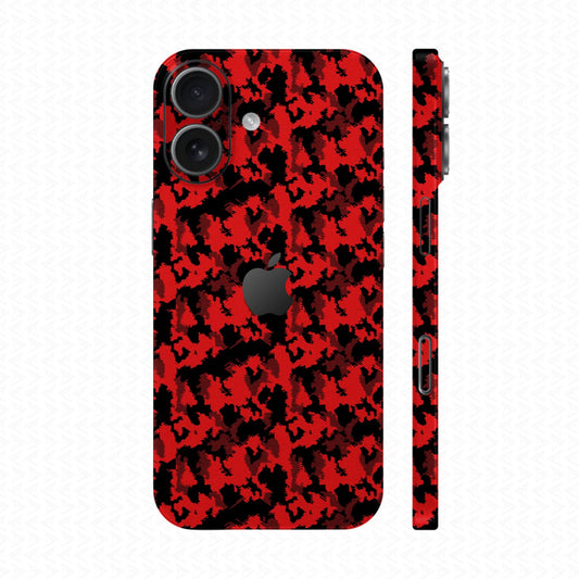 Dán Skin IPhone 17 Series Vân Nổi Camo 2026 Đỏ | UVPT31