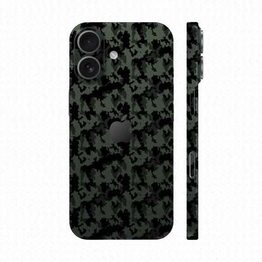 Dán Skin IPhone 17 Series Vân Nổi Camo 2026 Xanh Midnight | UVPT31
