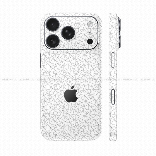 Dán Skin IPhone 17 Pro Max Vân Nổi Nordic 02 Trắng | UVPT33