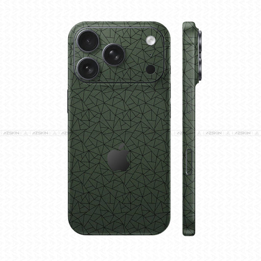 Dán Skin IPhone 17 Series Vân Nổi Nordic 02 Xanh Midnight | UVPT33
