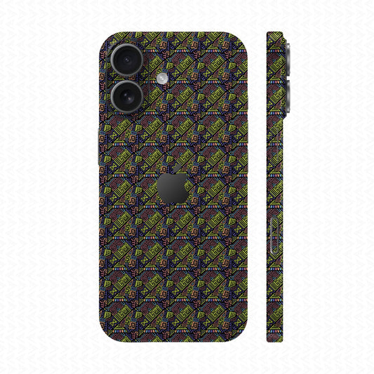 Dán Skin IPhone 17 Series Vân Nổi Pattern AZ 02 Neon | UVPT34