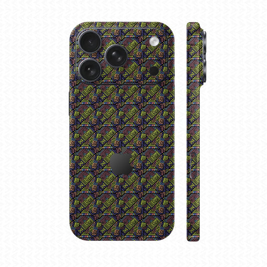 Dán Skin IPhone 17 Series Vân Nổi Pattern AZ 02 Neon | UVPT34