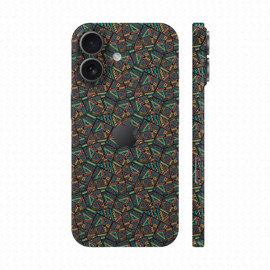 Dán Skin IPhone 17 Vân Nổi Pattern AZ 02 Thổ Cẩm | UVPT34