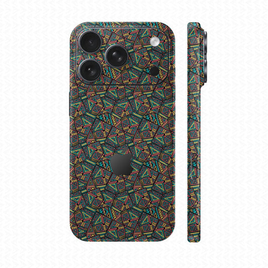 Dán Skin IPhone 17 Pro Max Vân Nổi Pattern AZ 02 Thổ Cẩm | UVPT34